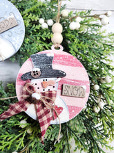 Load image into Gallery viewer, Snowman Ornament Trio Bundle 3.5" Christmas Ornament SVG File | Laser Cut File | Christmas Ornament SVG | Snowman Ornament svg | Snowman SVG