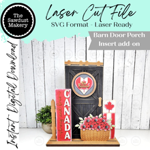 Load image into Gallery viewer, Barn Door Insert Add-on | Canada Barn Door Insert | Seasonal Interchangeable Bundle | SVG Laser Cut File | Barn Door Farmhouse Decor