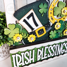 Load image into Gallery viewer, Add-on for Interchangeable Window Box | Irish Blessings Window Box Insert SVG | Laser Cut File | Window Box Shelf Sitter