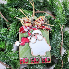 Load image into Gallery viewer, Breadboard Santa Christmas Ornament SVG File | Laser Cut File | Christmas Ornament Kit | Ornament SVG | Ho Ho Ho | Personalized