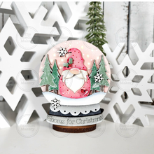 Load image into Gallery viewer, Gnome for Christmas Lighted Snow Globe Ornament SVG File | Laser Cut File | Fairy Light Ornament svg | Ornament SVG | Gnome svg