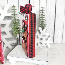 Load image into Gallery viewer, Reindeer Shelf Sitter and Ornament Gift Card Holder Laser Cut File | Christmas Ornaments | Laser SVG File | Christmas Gift | Gift Tag SVG