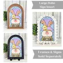 Load image into Gallery viewer, Prim Easter Bunny Breadboard and Large Arched Boho Sign Insert | Easter Decor | SVG Laser File | Boho Signs | Farmhouse Decor