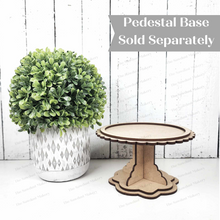 Load image into Gallery viewer, Add-on File for Decorative Interchangeable Pedestal Stand | Snowman Tree Scene | Laser Cut File | Seasonal Interchangeable | Pedestal SVG