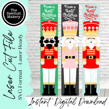Load image into Gallery viewer, Sweet Christmas Nutcracker Porch Leaner SVG File | Laser Cut File | Nutcracker Porch Leaner | Nutcracker SVG | Christmas SVG