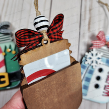 Load image into Gallery viewer, Christmas Mason Jar Christmas Ornament Gift Card Holder SVG File | Laser Cut File | Christmas Ornament SVG | Ornament SVG | Santa svg