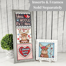 Load image into Gallery viewer, Valentine Moose Love Sign Bundle | Laser Cut File | Interchangeable Frame | Valentine Sign Inserts | Valentine Moose SVG