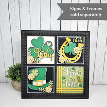 Load image into Gallery viewer, Lucky Irish St Patrick's Sign Laser Cut File | Laser Cut File | Interchangeable Frame | St. Patrick's Sign Inserts | Irish Sign Bundle