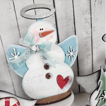Load image into Gallery viewer, Snowmen Angel Shelf Sitters SVG File | Laser Cut File | Christmas SVG | Snowman svg | Angel svg | Candy Cane SVG