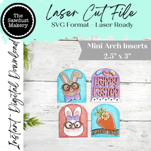 Load image into Gallery viewer, Easter Day Mini Arch Sign Set SVG Sign Bundle | Seasonal Interchangeable Mini Sign Bundle | SVG Laser Cut File | Boho Signs
