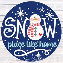 Load image into Gallery viewer, Snow Place Like Home Door Hanger SVG | Snowman Laser Cut File (Digital Download)