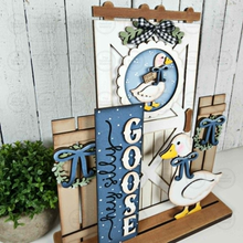 Load image into Gallery viewer, Barn Door Insert Add-on | Hey Silly Goose Barn Door Insert | Seasonal Interchangeable Bundle | SVG Laser Cut File | Barn Door Farmhouse Decor
