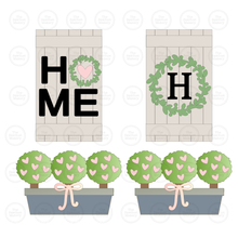 Load image into Gallery viewer, Add-on Cottage Home Cabinet Insert SVG | Laser Cut File | Cottage Cabinet Shelf Sitter | Seasonal Insert | Interchangeable Decor