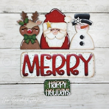 Load image into Gallery viewer, Add-on for Interchangeable Farmhouse Truck SVG | 12" and 24" Truck SVG | Merry Trio Christmas Truck | Santa | Christmas Interchangeable SVG