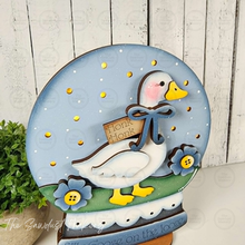 Load image into Gallery viewer, Silly Goose Snow Globe Laser Cut File | Light Up Shelf Sitter SVG (Digital Download)
