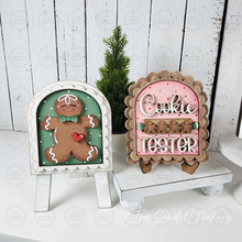 Load image into Gallery viewer, Gingerbread Mini Arch Sign Set SVG Sign Bundle | Seasonal Interchangeable Mini Sign Bundle | SVG Laser Cut File | Boho Signs