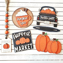 Load image into Gallery viewer, Fall Harvest SVG File | Laser Cut File | Glowforge | USA | Pumpkin Spice | Hello Fall | Harvest Market | Pumpkin Truck | Fall SVG