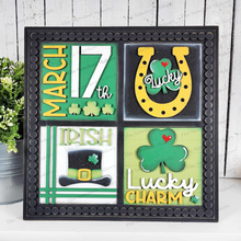 Load image into Gallery viewer, Irish St Patrick's Sign Laser Cut File | Laser Cut File | Interchangeable Frame | St. Patrick's Sign Inserts | Lucky SVG | Irish Sign Bundle