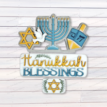 Load image into Gallery viewer, Add-on for Interchangeable Farmhouse Truck SVG | 12" and 24" Truck SVG | Hanukkah Truck | Dreidel | Menorah | Hanukkah Interchangeable SVG