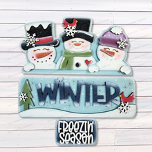 Load image into Gallery viewer, Add-on for Interchangeable Farmhouse Truck SVG | 12" and 24" Truck SVG | Winter Snowmen Trio Truck | Snowman Interchangeable SVG