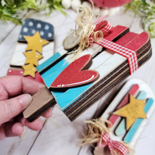 Load image into Gallery viewer, Chunky shelf sitter Popsicle SVG File | Laser Cut File | Popsicle SVG File | Patriotic shelf sitter SVG | Summer svg | Popsicle svg