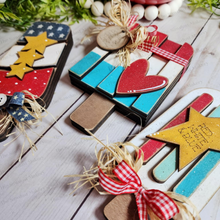 Load image into Gallery viewer, Chunky shelf sitter Popsicle SVG File | Laser Cut File | Popsicle SVG File | Patriotic shelf sitter SVG | Summer svg | Popsicle svg