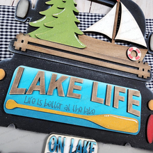 Load image into Gallery viewer, Add-on for Interchangeable Farmhouse Truck SVG | 12" and 24" Truck SVG | Lake Life Truck Insert | Summer Lake Truck