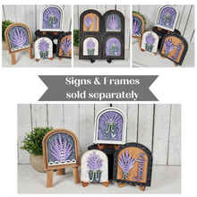 Load image into Gallery viewer, Lavender Mini Arch Sign Set SVG Sign Bundle | Seasonal Interchangeable Mini Sign Bundle | SVG Laser Cut File | Boho Signs