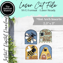 Load image into Gallery viewer, Honey Bee Kind Mini Arch Sign Set SVG Sign Bundle | Seasonal Interchangeable Mini Sign Bundle | SVG Laser Cut File | Boho Signs