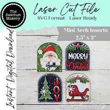 Load image into Gallery viewer, Christmas Santa Mini Arch Sign Set SVG Sign Bundle | Seasonal Interchangeable Mini Sign Bundle | SVG Laser Cut File | Boho Signs