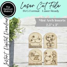 Load image into Gallery viewer, Lemon Mini Arch Sign Set SVG Sign Bundle | Seasonal Interchangeable Mini Sign Bundle | SVG Laser Cut File | Boho Signs