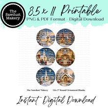 Load image into Gallery viewer, Christmas Church 3" Round Printables