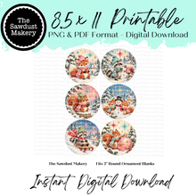 Load image into Gallery viewer, Vintage Woodland Animals 3" Round Printables