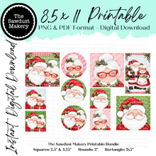 Load image into Gallery viewer, Santa & Mrs Claus Printable 2 Sheet Bundle Project Pack