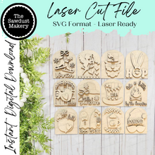 Load image into Gallery viewer, Vol. 2 Seasonal Interchangeable Small Arched Boho Sign Bundle SVG Laser Cut File | Boho Signs | Seasonal Interchangeable SVG