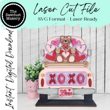 Load image into Gallery viewer, Add-on for Interchangeable Farmhouse Truck SVG | 12" and 24" Truck SVG | XOXO Valentine Bear Truck | Love | Valentine Interchangeable svg