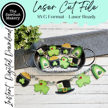 Load image into Gallery viewer, St. Patrick's Day Banner, Bowl or Gumball Filler SVG File | Gumball Machine | Laser Cut File | Glowforge | Lucky SVG File