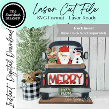 Load image into Gallery viewer, Add-on for Interchangeable Farmhouse Truck SVG | 12" and 24" Truck SVG | Merry Trio Christmas Truck | Santa | Christmas Interchangeable SVG