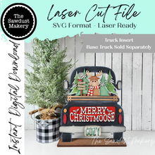 Load image into Gallery viewer, Add-on for Interchangeable Farmhouse Truck SVG | 12" and 24" Truck SVG | Moose ChristmasTruck Insert | Cabin Christmas Truck