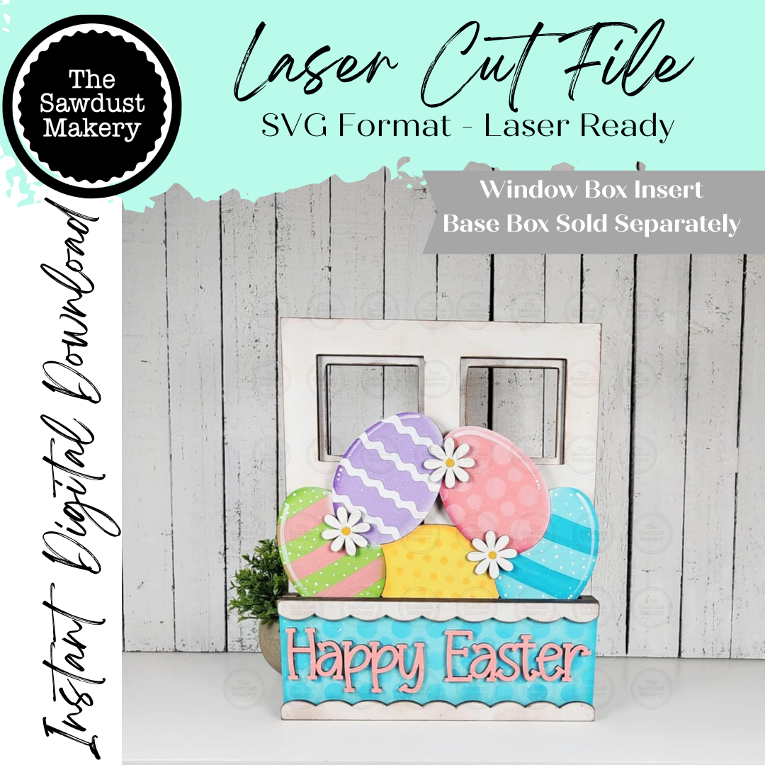 Add-on for Interchangeable Window Box | Easter Egg Window Box Insert S ...