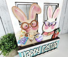 Load image into Gallery viewer, Add-on for Interchangeable Window Box | Bunny Couple Window Box Insert SVG | Laser Cut File | Window Box Shelf Sitter