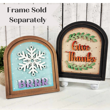 Load image into Gallery viewer, Interchangeable Small Double Framed Arched Boho Sign Frame SVG | Laser Cut File | Boho Frame | Seasonal Interchangeable SVG