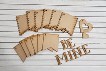 Load image into Gallery viewer, Be Mine Valentine Banner SVG | Laser Cut File | Glowforge | Valentine's Day SVG | Be Mine | Banner | Love | Valentine | Be Mine