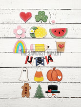 Load image into Gallery viewer, Hello Door Hanger | Interchangeable Season Door Hanger | VW Bug | Laser Cut file | Interchangeable Door Hanger