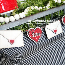 Load image into Gallery viewer, Valentine Envelope Banner & Gumball Filler SVG File | Love Letter | Gumball Machine | Laser Cut File | Glowforge | Valentine SVG File