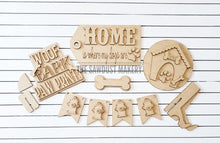 Load image into Gallery viewer, Dog SVG File | Dog Paws | Laser Cut File | Glowforge | Dog Tiered Tray SVG | Dog House | Woof | Bark | Paw Prints | Dog Bones