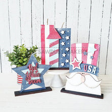Load image into Gallery viewer, Standing 4th of July SVG File | Laser Cut File | Glowforge | USA | America | 4th of July SVG | Patriotic | Uncle Sam | Fireworks