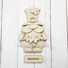 Load image into Gallery viewer, Leprechaun Standing Gnome SVG File | Lucky | Laser Cut File | St. Patrick's Day Gnome SVG File | SVG | Gnome | Gnome Shelf Sitter