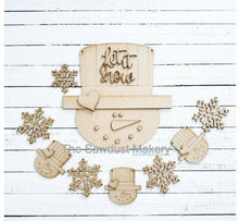 Load image into Gallery viewer, Snowman SVG | Snowman Door Hanger | Snowman Garland | Snowman Laser Cut File | Glowforge | SVG | Snowflake svg | Laser Cut File