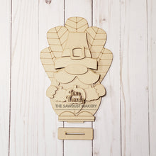 Load image into Gallery viewer, Thanksgiving Gnome SVG File | Laser Cut File | Standing Pilgrim Gnome SVG File | SVG | Gnome Shelf Sitter | Give Thanks Gnome | Turkey